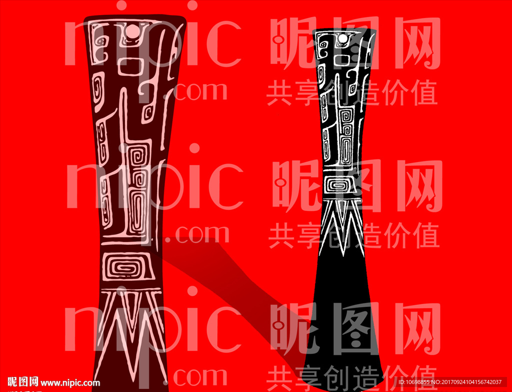 青铜纹饰图案酒杯酒樽
