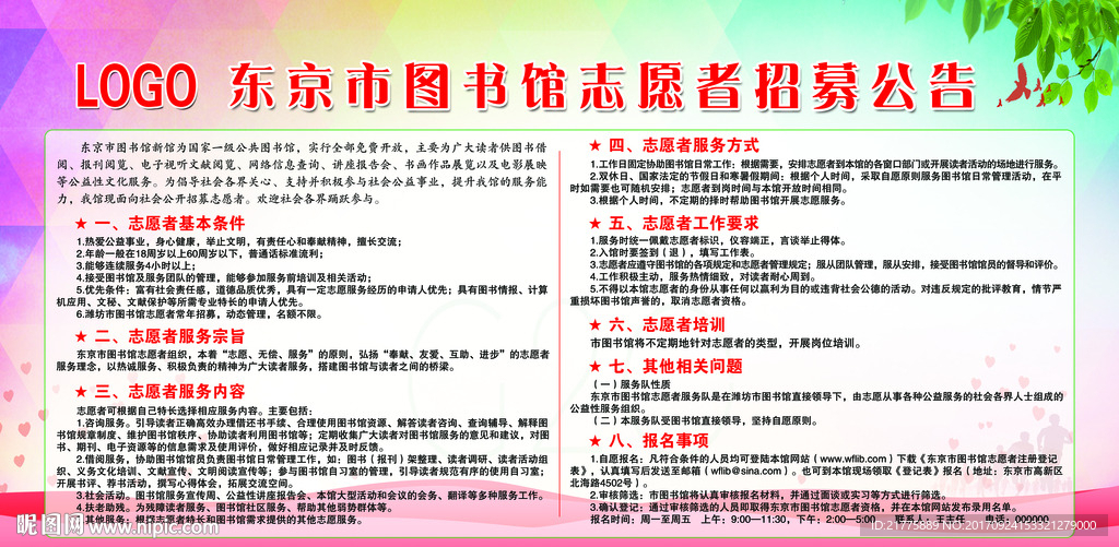 志愿者展板