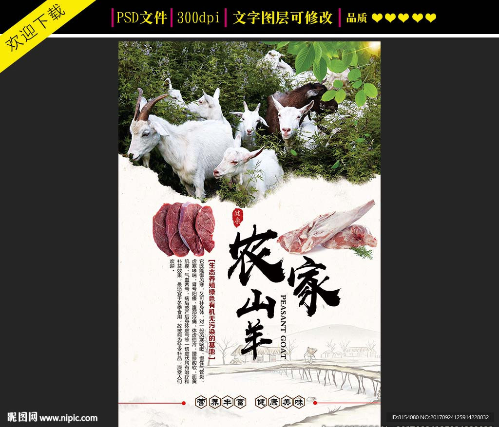 山羊肉海报设计