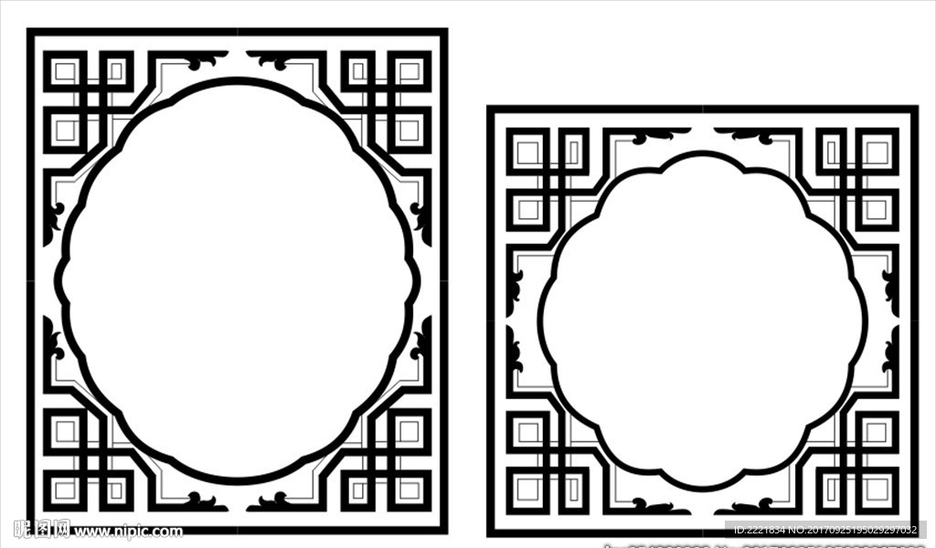 藏式家俱图案 手绘线描图