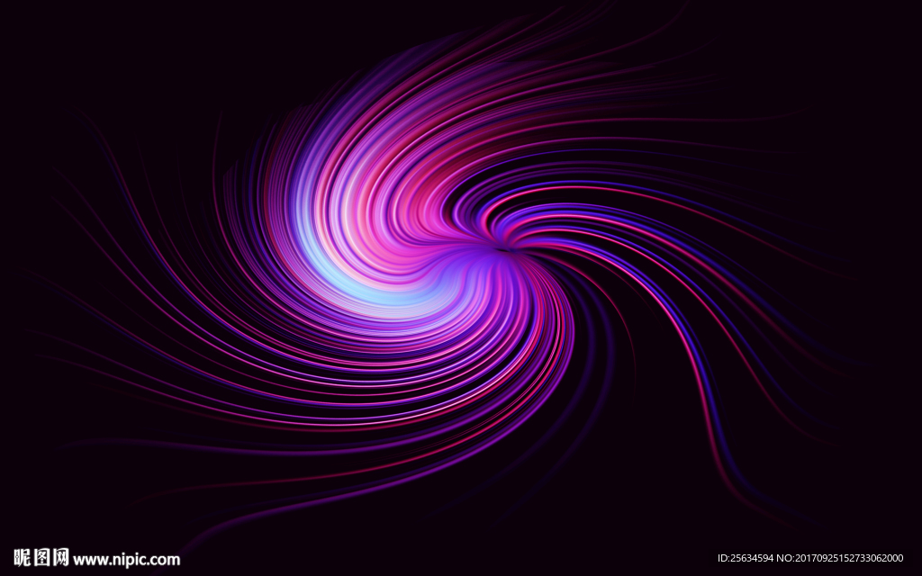 紫色旋转线条光效背景