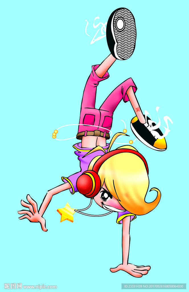 金发耳麦活力男孩子