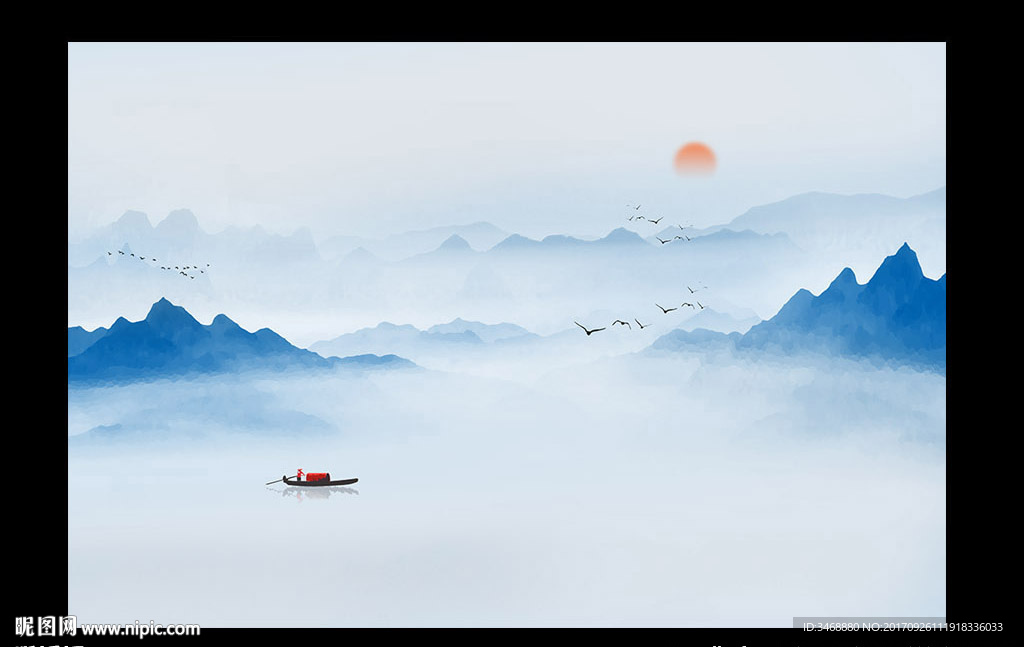 水墨山水画