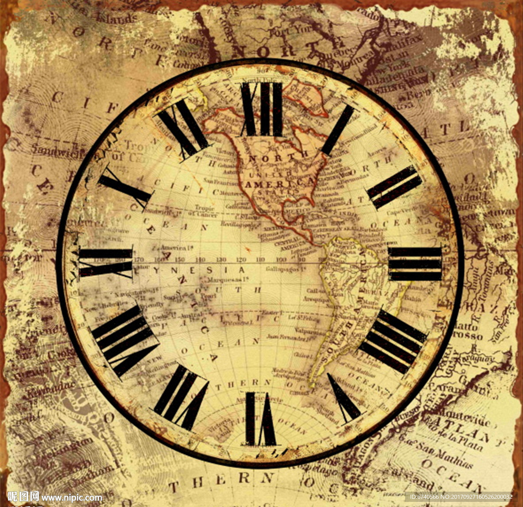 钟面纸 欧美风格 工艺品贴纸