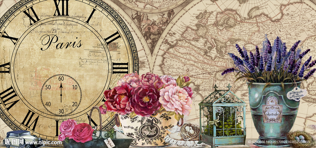 钟面纸 欧美风格 工艺品贴纸