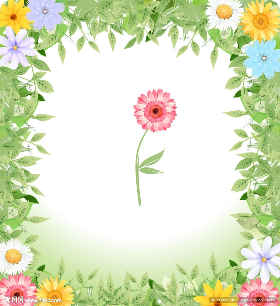 鲜花绿叶背景  婚礼背景墙