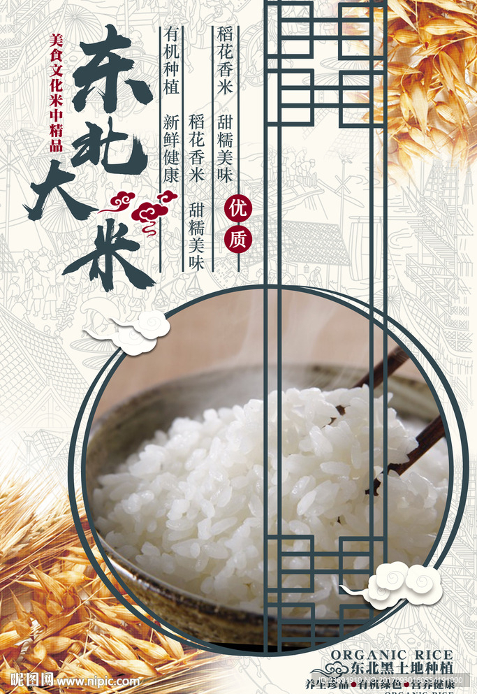 大米米饭海报设计