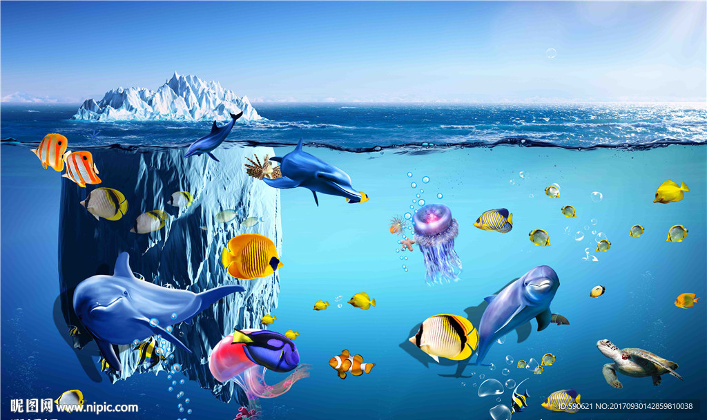 3D海洋背景墙