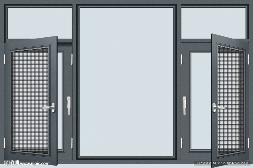 非断桥窗纱一体平开窗 高档门窗