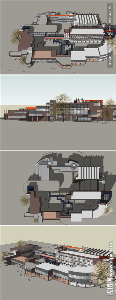 公共建筑模型