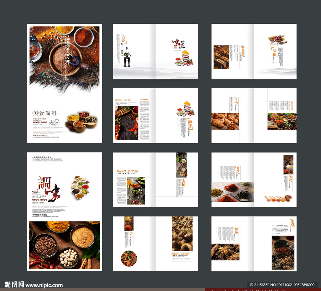 美食调料宣传画册