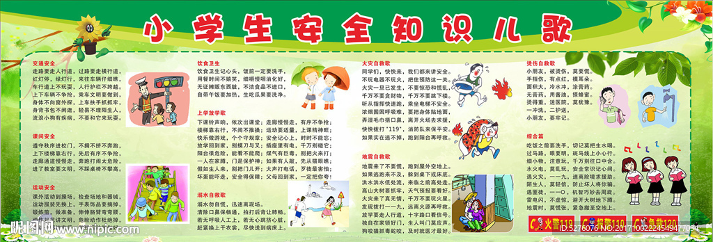 小学生安全知识宣传栏