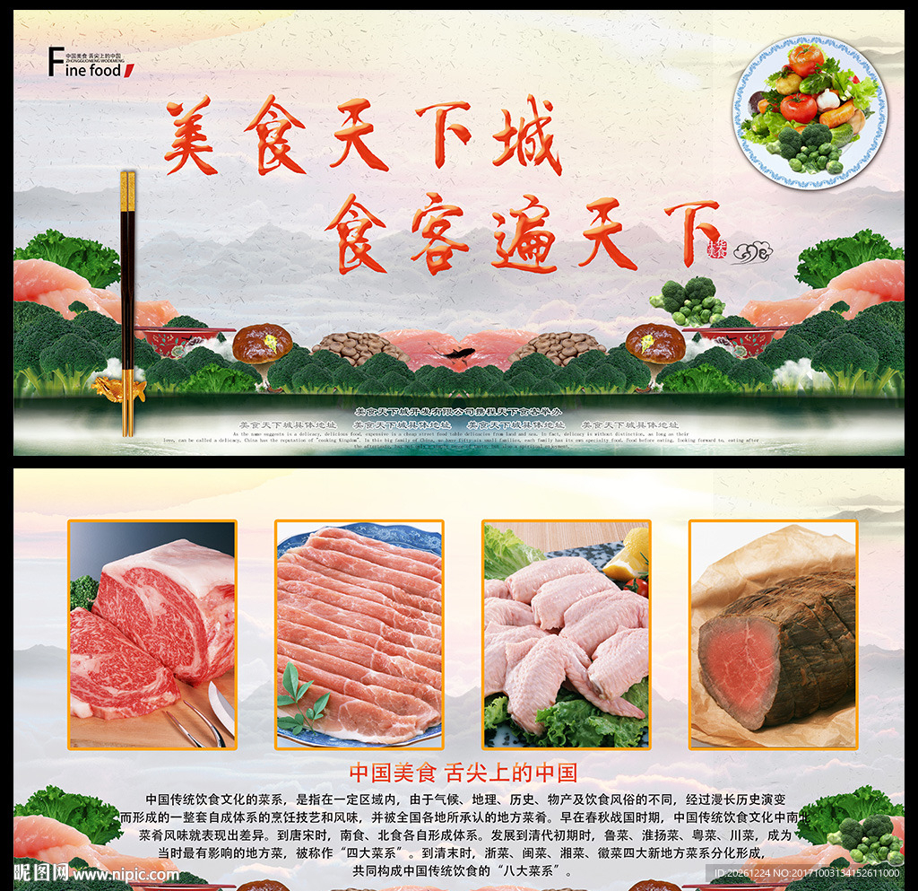 美食城展示板