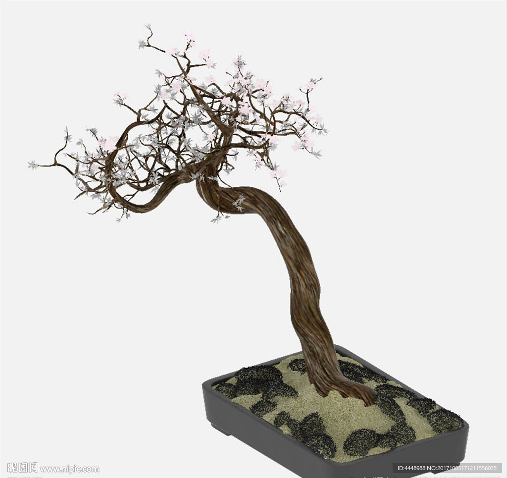 梅花盆景模型