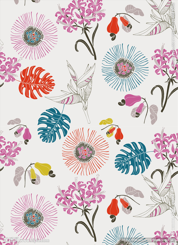 花卉印花图案