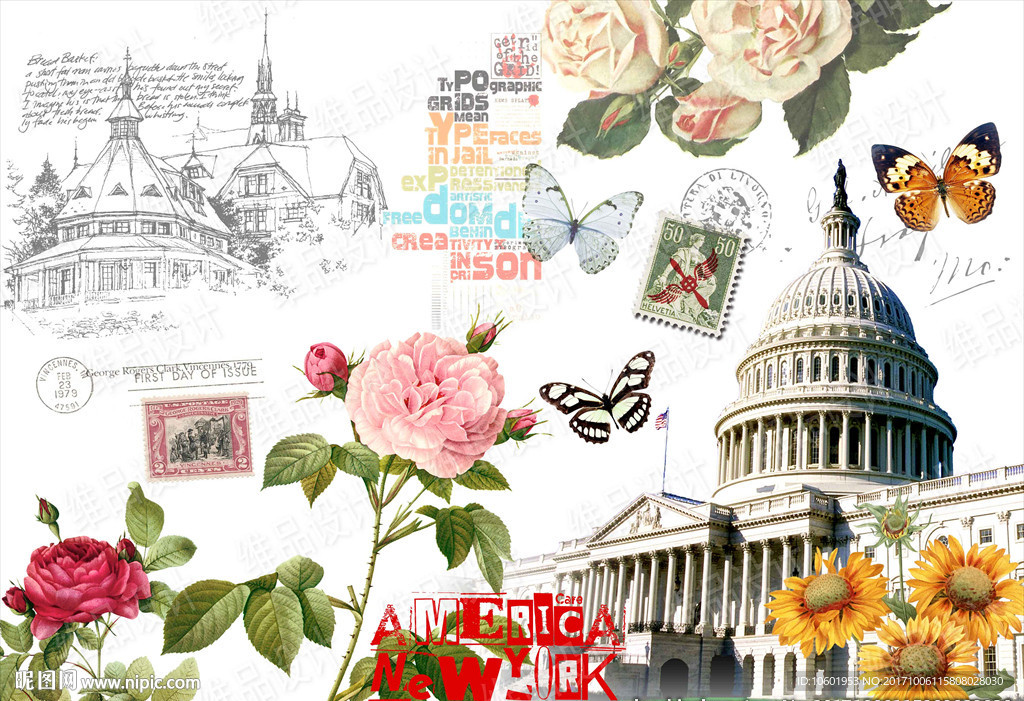 欧美风格装饰画