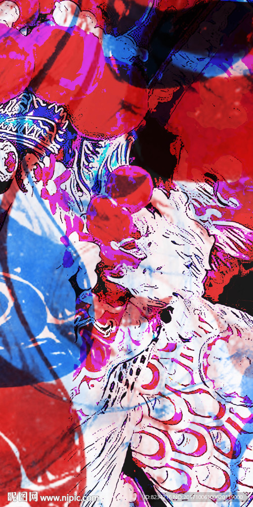 水墨京剧 服装图案设计