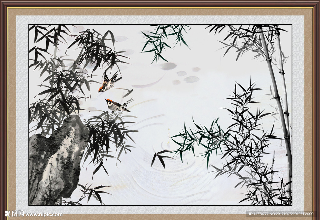 国画竹子