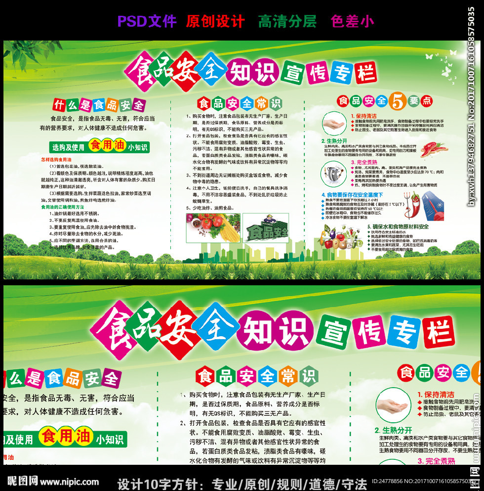 食品安全知识宣传展板设计