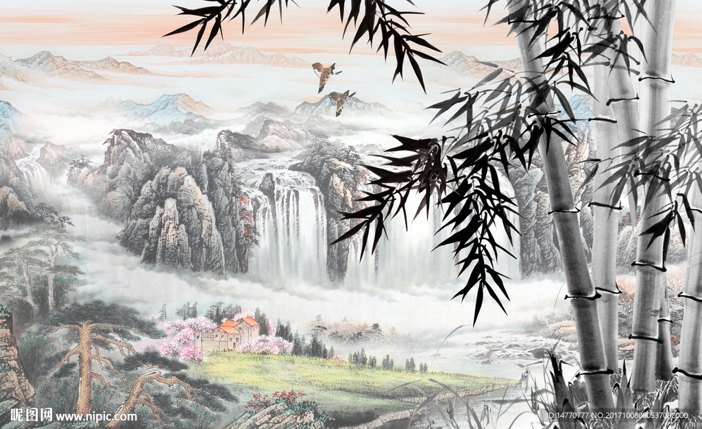 国画竹子