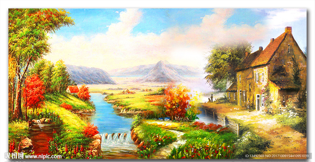 山水风景油画