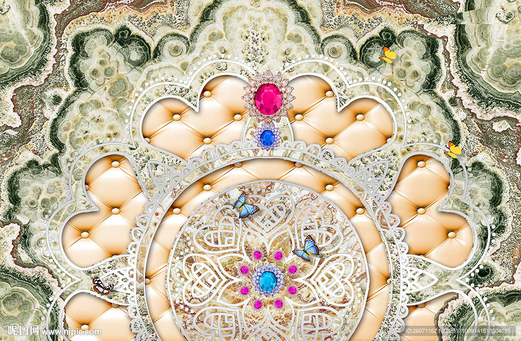 大理石纹软包背景墙