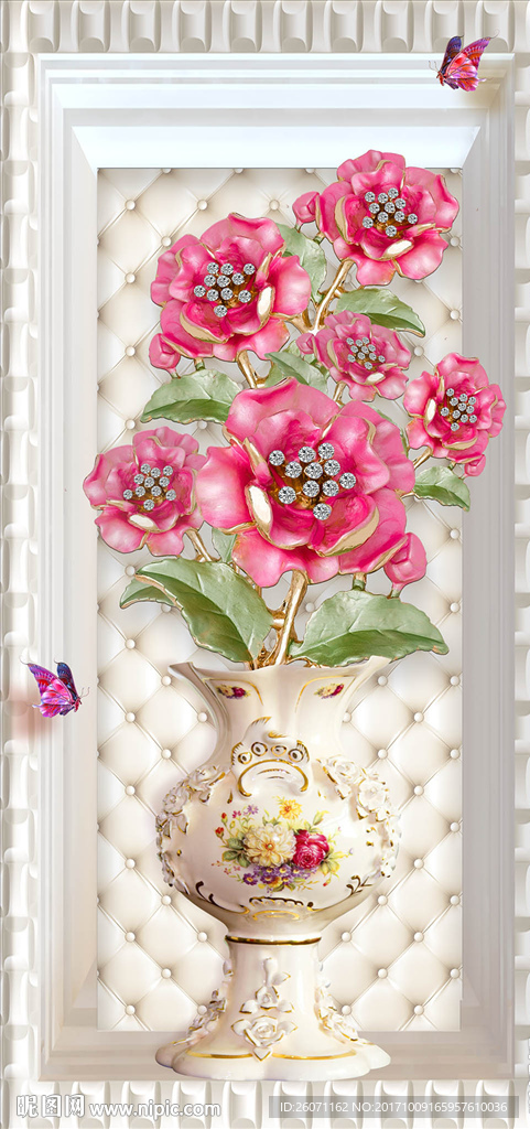 珠宝花朵3D玄关