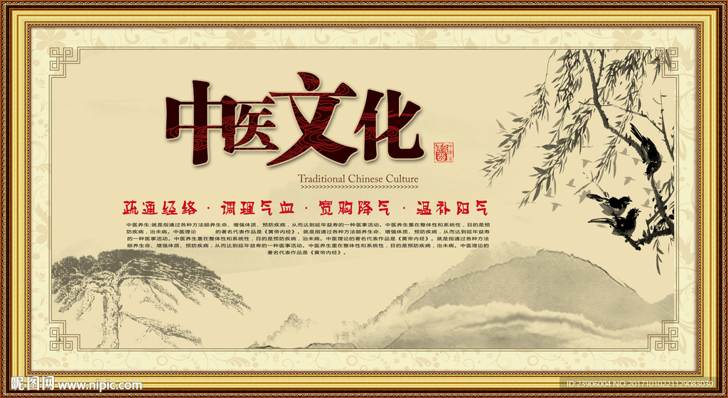 中医养生文化海报展板
