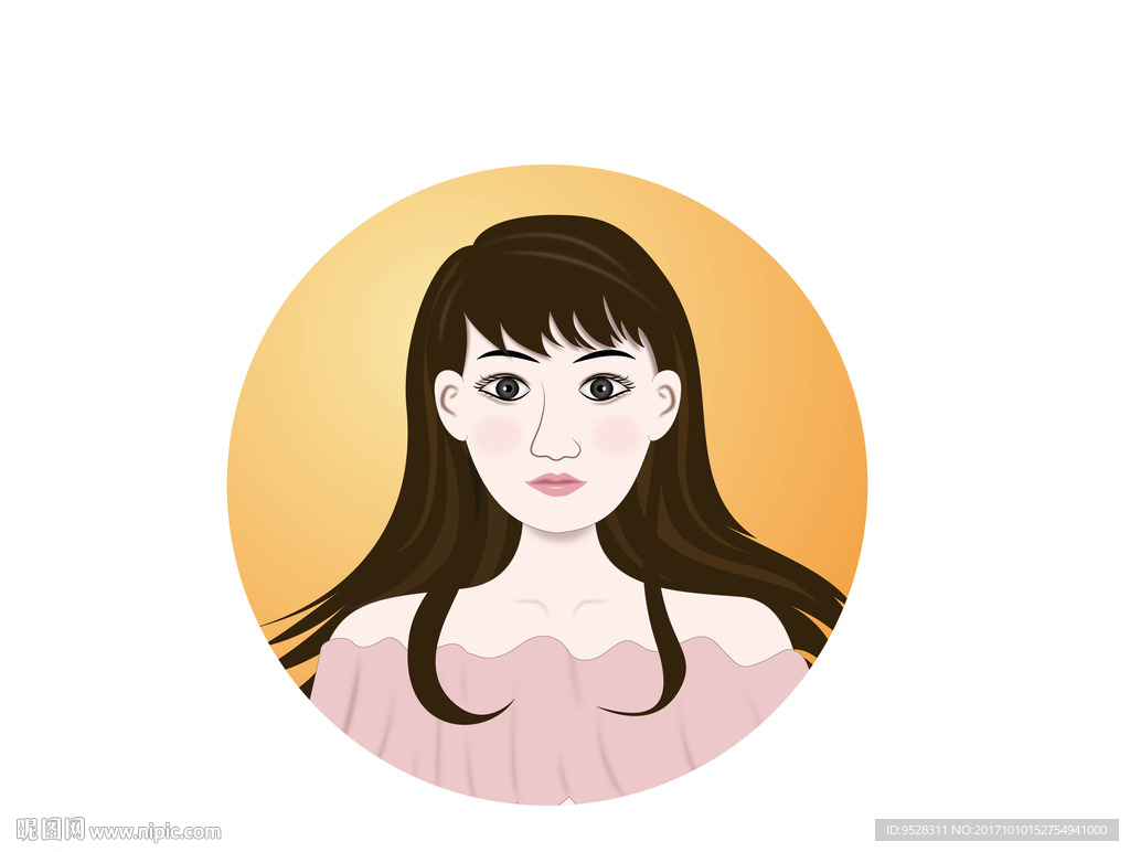 矢量卡通美女