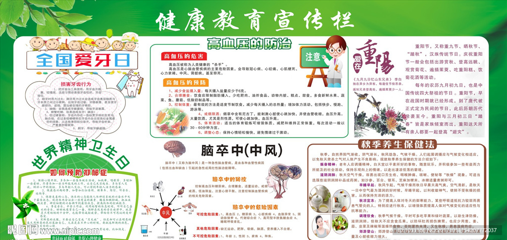 2017秋季健康教育宣传栏