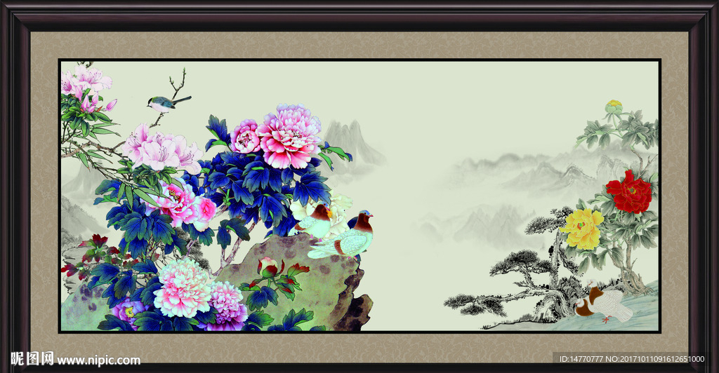 国画牡丹