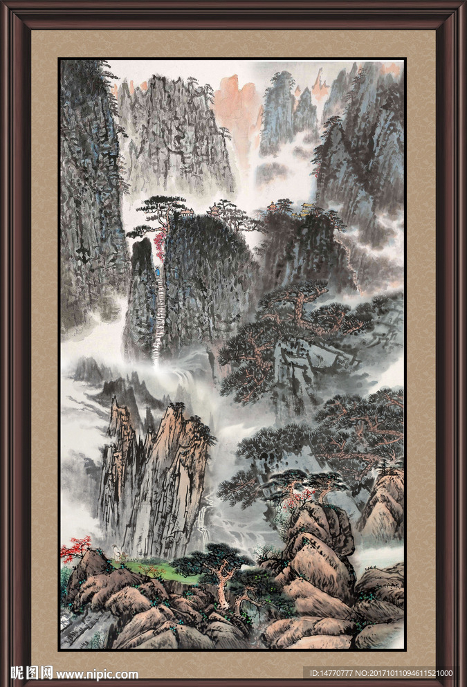 水墨国画山水
