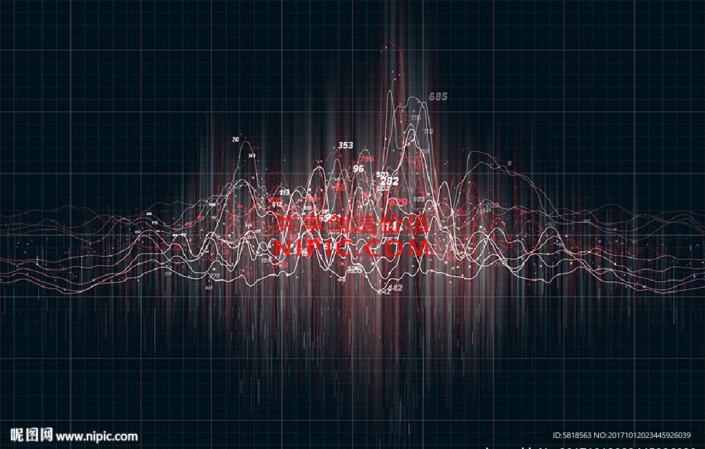 信息曲线图矢量