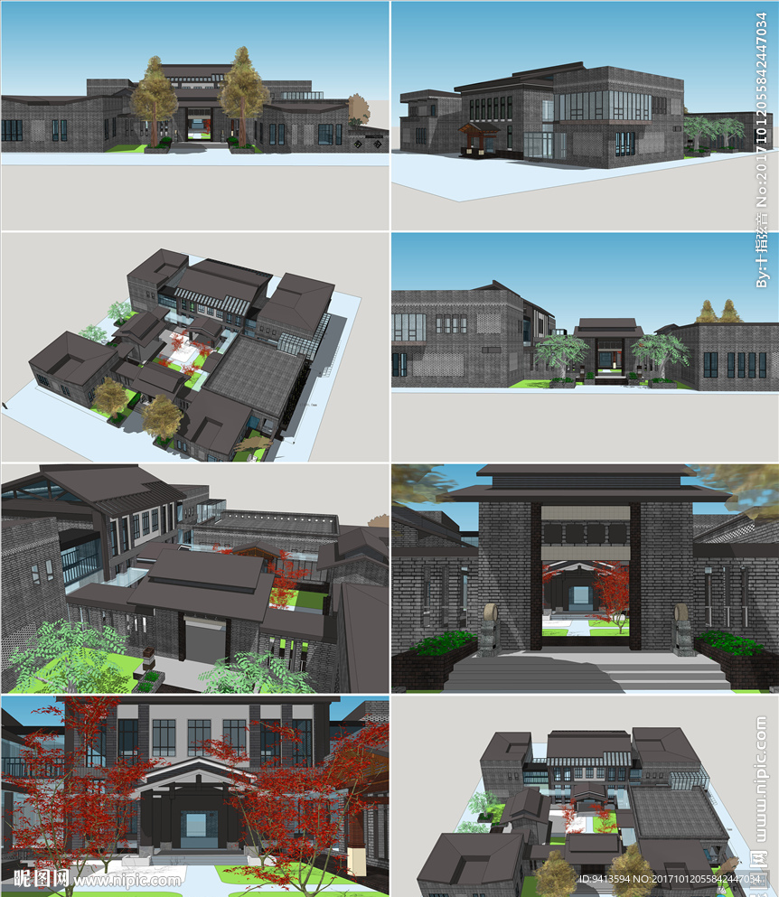 新中式建筑厂房