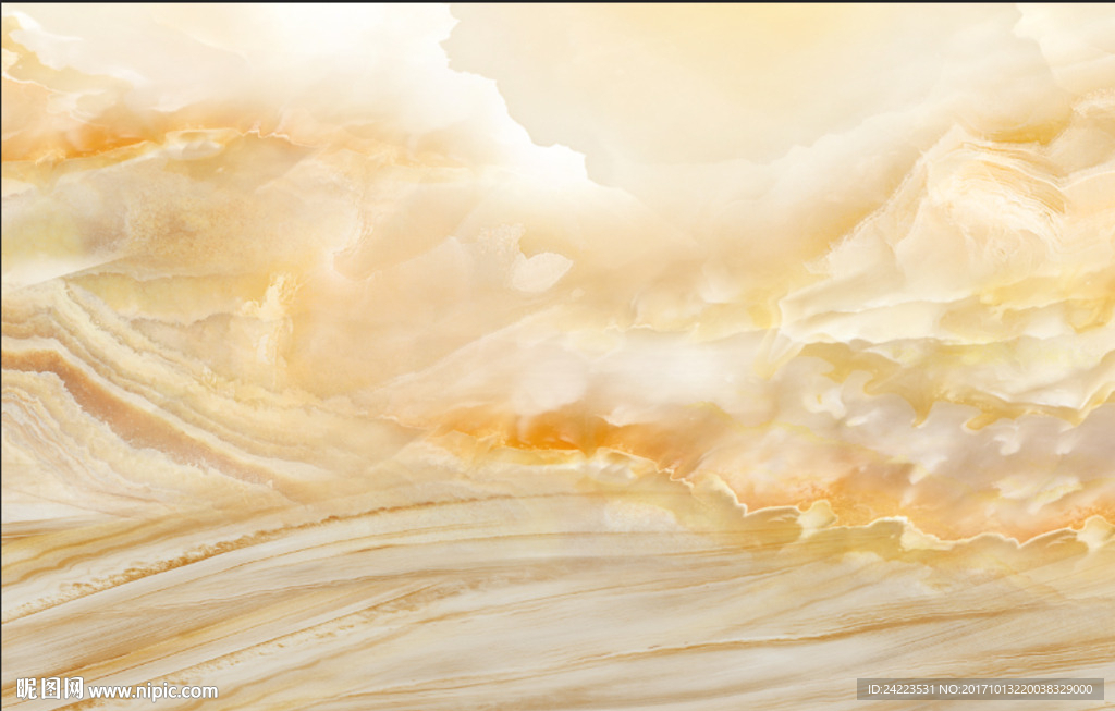 旭日东升大理石纹石纹山水背景墙