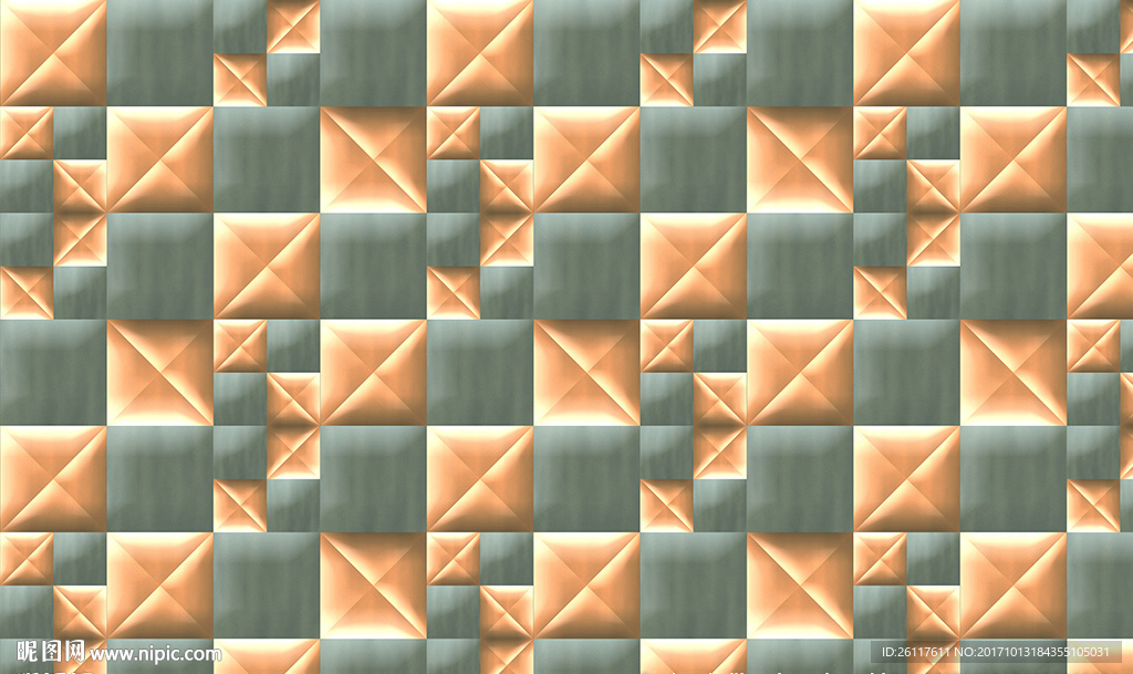 现代黄金软包电视背景墙