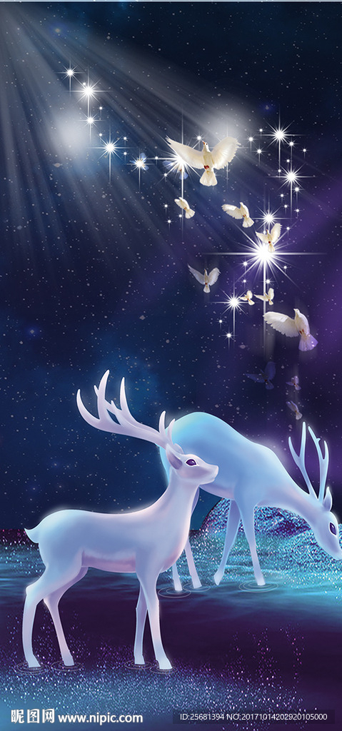 梦幻星空麋鹿玄关