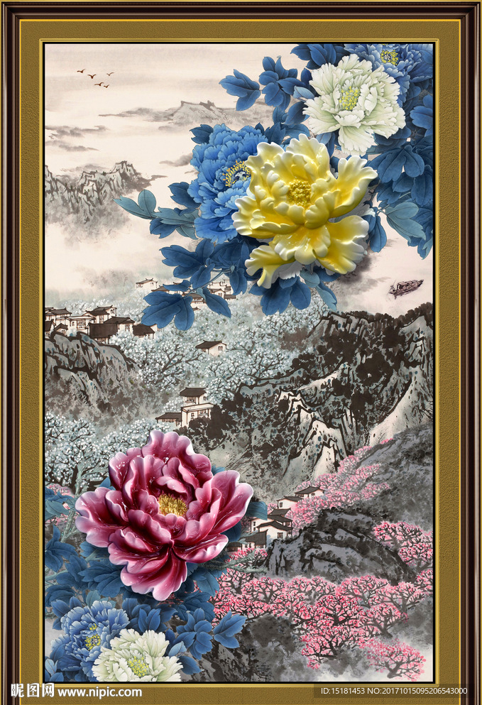 国画牡丹