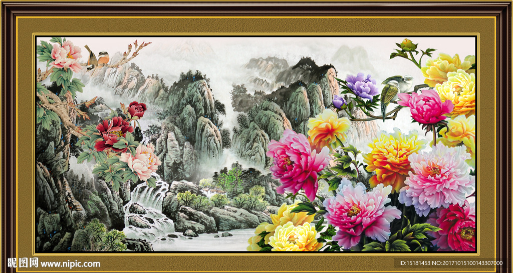国画牡丹