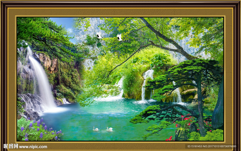 山水风景 迎客松