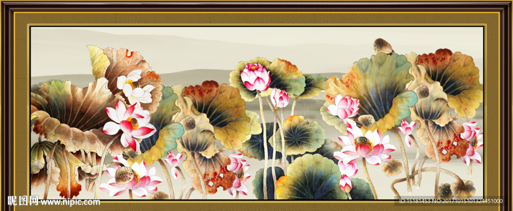 国画荷花