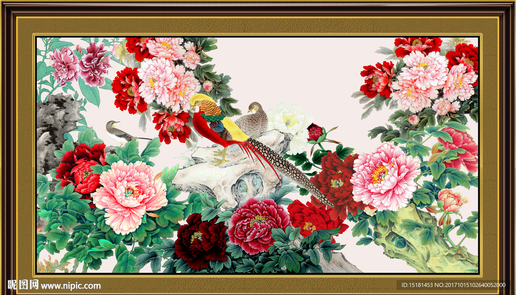 国画牡丹