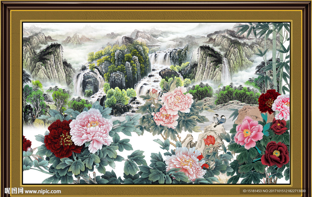 国画牡丹