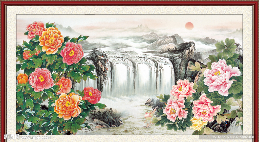 国画牡丹
