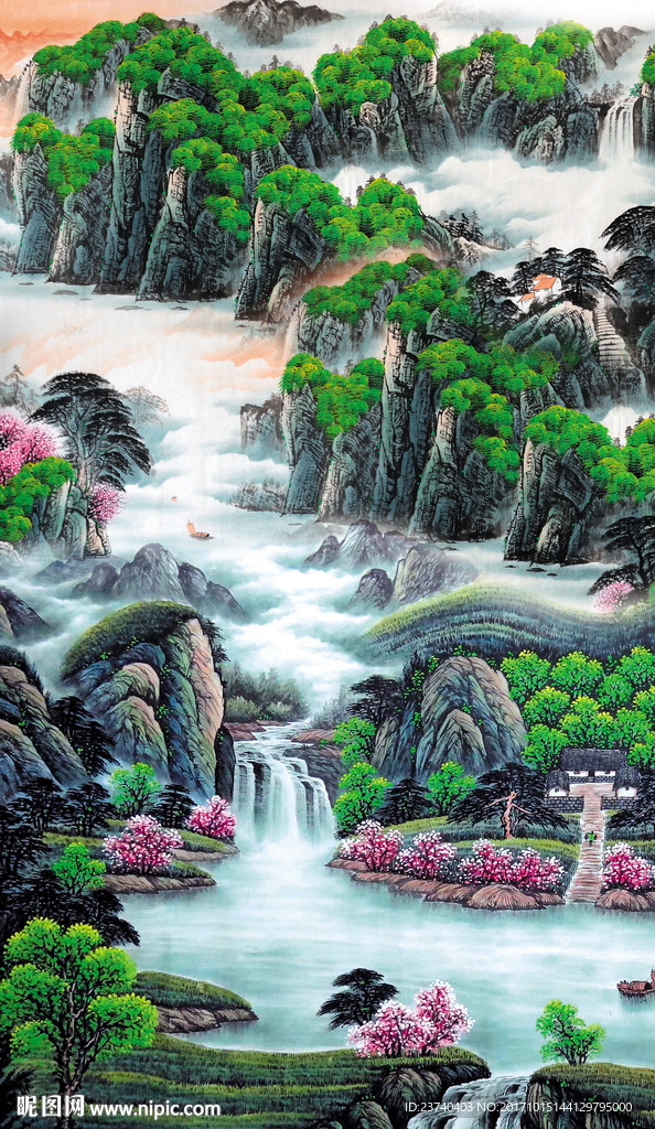 国画山水玄关