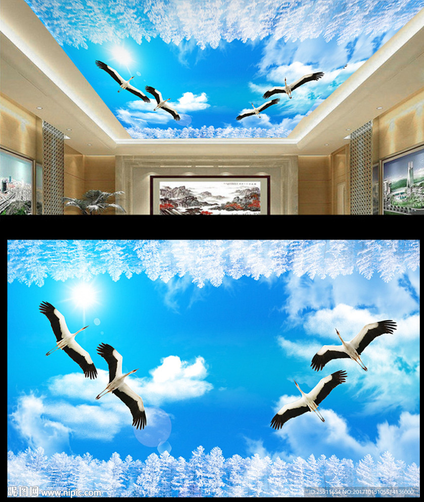 吊顶画 吊顶壁画