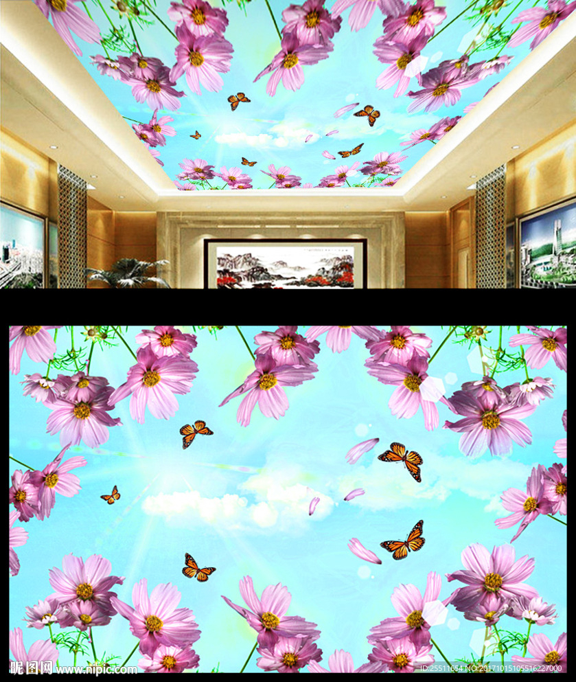 吊顶画 吊顶壁画