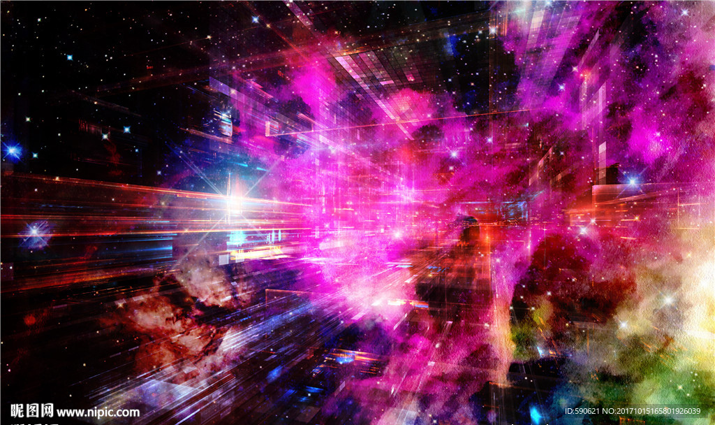 星空吊顶背景墙