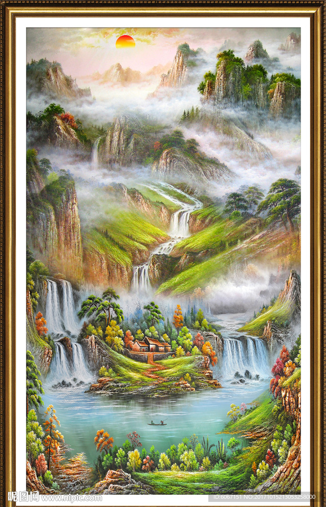 聚宝盆油画