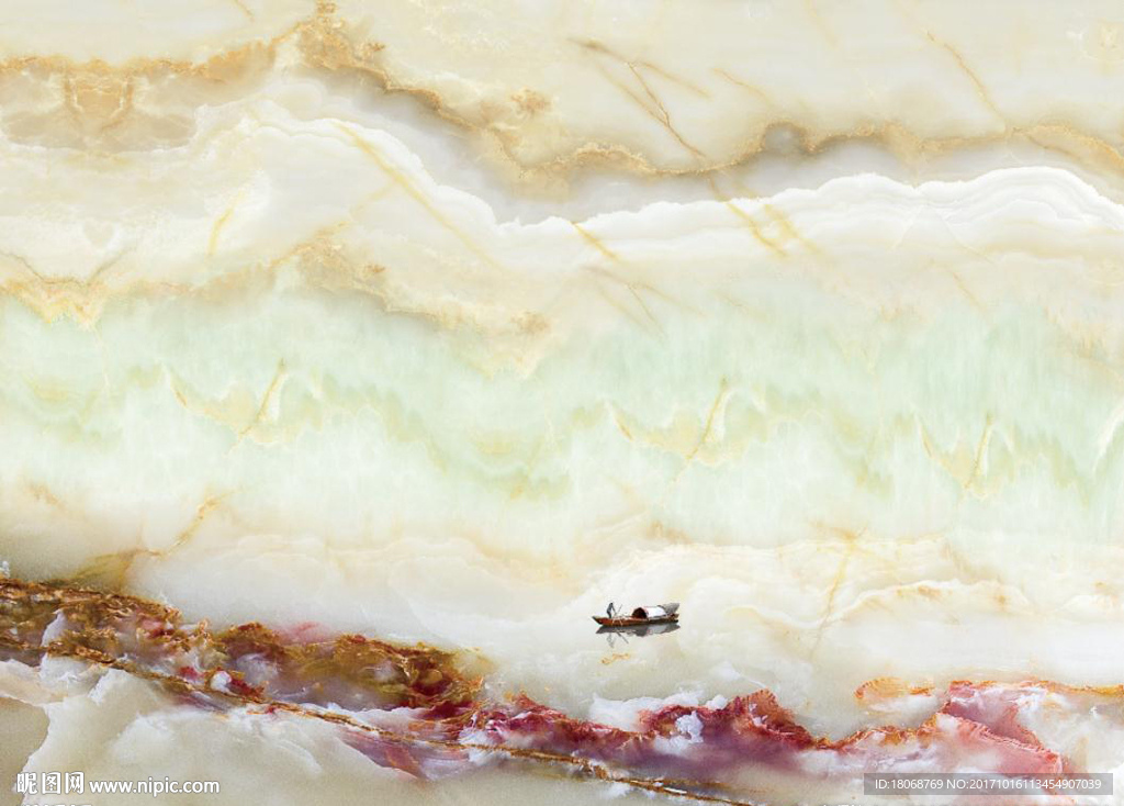 高清玉石山水画大理石石纹纹理